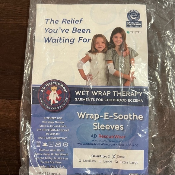 ad rescuewear Other - AD Rescue Wear Wet Wrap Therapy Wrap-E-Soothe Sleeves Kids Small NEW 1 Sleeve